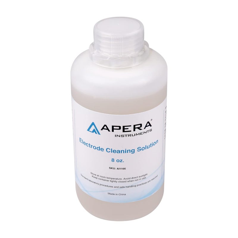Apera Instruments Electrode Cleaning Solution 8oz. Bottle for pH/ORP/Conductivity Probe Cleaning - Image 1